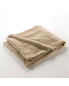 Plaid Wooly Beige (125 x 150 cm), tinta unita in bouclé