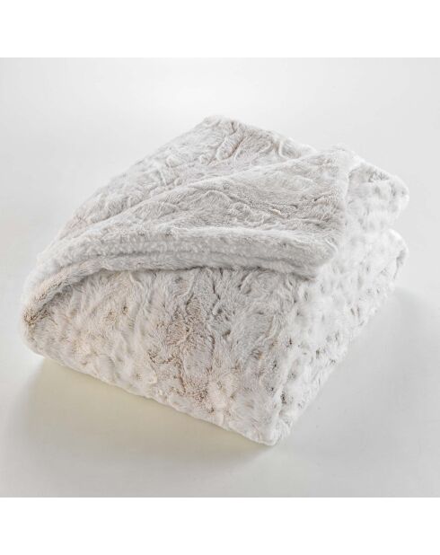 Coperta invernale calda XXL (220 x 240 cm) Alaska Natural, pelliccia sintetica e sherpa