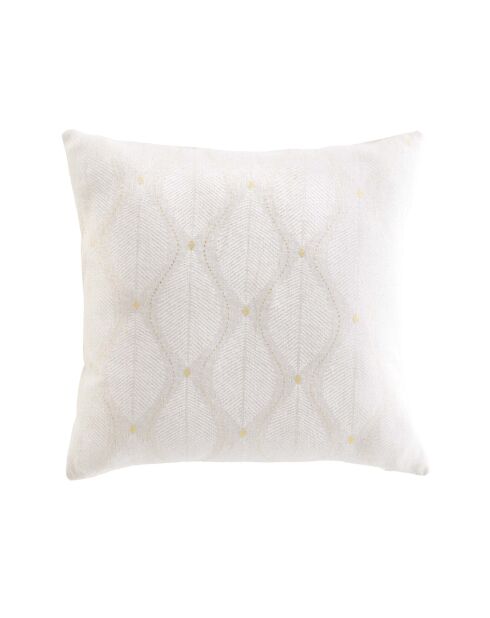 Cuscino rimovibile (45 x 45 cm) bianco Maho, policotone con stampa metallizzata