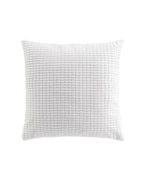 Cuscino rimovibile (45 x 45 cm) Swing White, flanella a rilievo liscio