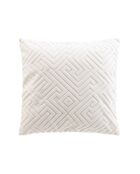 Coussin Déhoussable (45 x 45 cm) Clover Naturel, Velours Dévoré