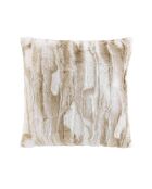 Coussin Déhoussable (45 x 45 cm) Cheyenne Naturel, Imitation Fourrure/Velours