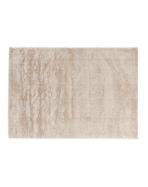 Tapis rectangle shaggy uni Tango naturel - 120x170 cm