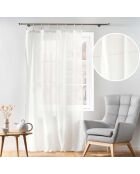 Voilage à Passants (140 x 240 cm) Belani Blanc, Polycoton Uni