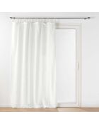 Voilage à Passants (140 x 240 cm) Belani Blanc, Polycoton Uni