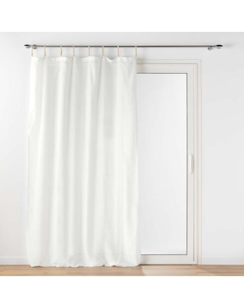 Voilage à Passants (140 x 240 cm) Belani Blanc, Polycoton Uni
