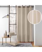 Rideau à Oeillets (135 x 260 Cm) Twily Lin, Coton / Polyester Recyclé