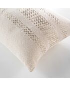 Cuscino rimovibile (30 x 50 cm) Doreline naturale, cotone jacquard e fili metallici