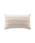 Cuscino rimovibile (30 x 50 cm) Doreline naturale, cotone jacquard e fili metallici