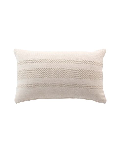 Cuscino rimovibile (30 x 50 cm) Doreline naturale, cotone jacquard e fili metallici