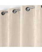 Rideau à Oeillets (140 x 260 cm) Leo Naturel, Velours Chenille