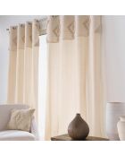 Rideau à Oeillets (140 x 240 cm) Kamary Naturel, Coton / Polyester avec Top