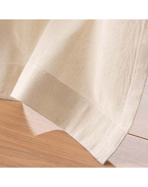 Rideau à Oeillets (140 x 240 cm) Kamary Naturel, Coton / Polyester avec Top