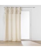 Rideau à Oeillets (140 x 240 cm) Kamary Naturel, Coton / Polyester avec Top