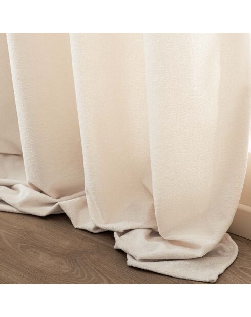 Rideau à Oeillets (140 x 260 cm) Winona Naturel, Bouclette Unie