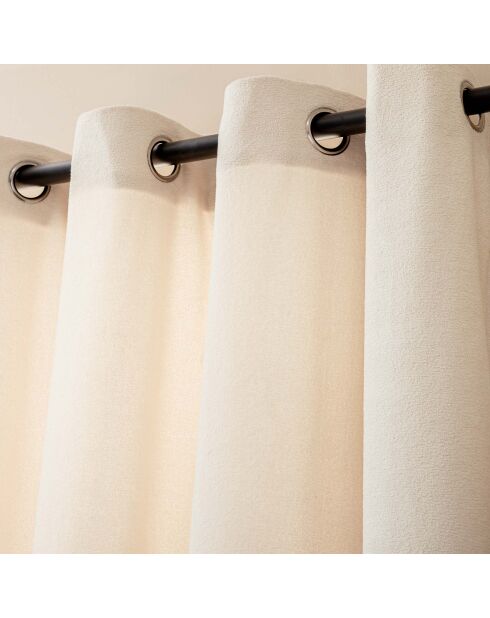 Rideau à Oeillets (140 x 260 cm) Winona Naturel, Bouclette Unie