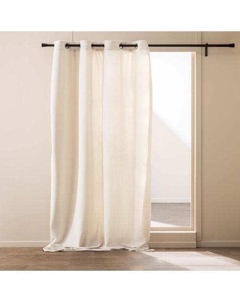 Rideau à Oeillets (140 x 260 cm) Winona Naturel, Bouclette Unie