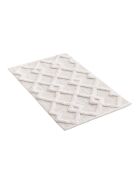 Tapis de bain coton jacquard tufte Otis blanc - 50x80 cm