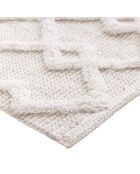 Tapis de bain coton jacquard tufte Otis blanc - 50x80 cm