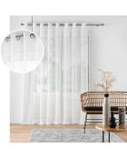 Voilage à Oeillets Grande Largeur (300 x 240 cm) Carlin Naturel, Voile Texturé