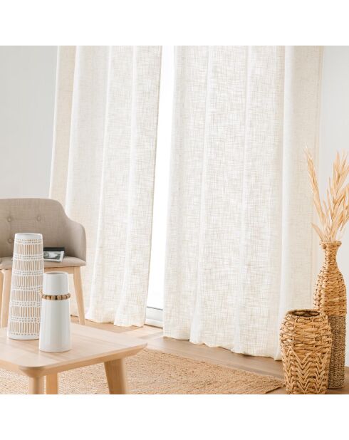 Rideau à Oeillets (140 x 280 cm) Igor Naturel, Effet Lin Tissé