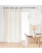 Rideau à Oeillets (140 x 280 cm) Igor Naturel, Effet Lin Tissé