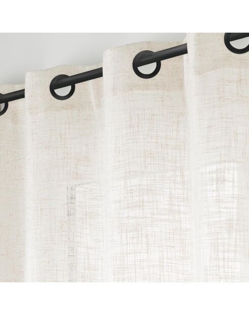 Rideau à Oeillets (140 x 280 cm) Igor Naturel, Effet Lin Tissé
