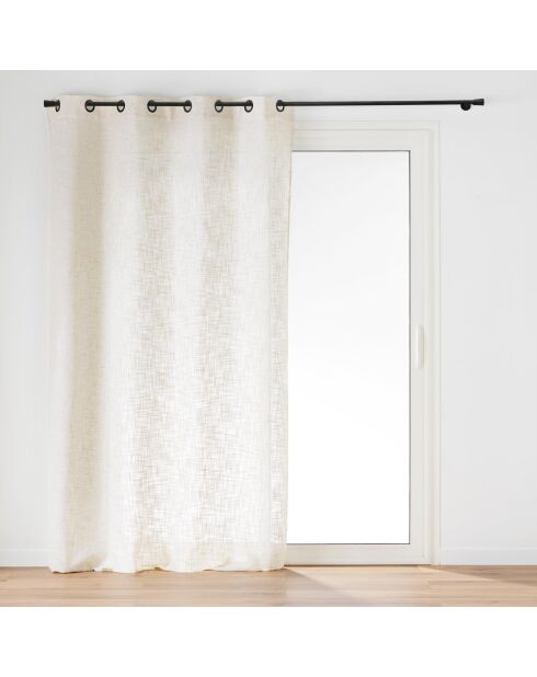 Rideau à Oeillets (140 x 280 cm) Igor Naturel, Effet Lin Tissé