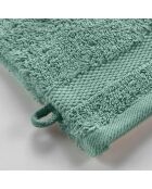 2 paños (15 x 21 cm) Elegance Celadon, 100% algodón liso