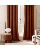 Rideau à Oeillets (140 x 260 cm) Winona Terracotta, Bouclette Unie
