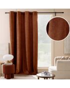 Rideau à Oeillets (140 x 260 cm) Winona Terracotta, Bouclette Unie