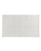 Yanis Weißer Badteppich (50 x 80 cm), Mikrofaser, Chenille-Garn