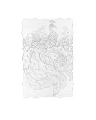 Köstliches Pfauen-Tischset zum Frühstück