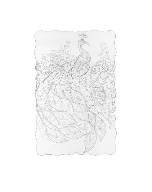 Köstliches Pfauen-Tischset zum Frühstück