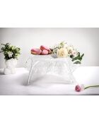 Grote kanten gordijnen in het midden