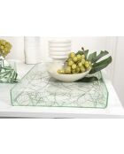 Grande vassoio con etichetta verde naturale