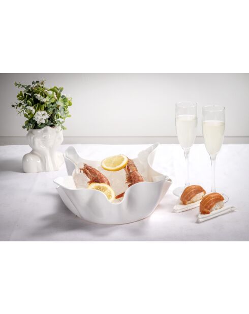 Centre De Table Draps Blancs Moyens