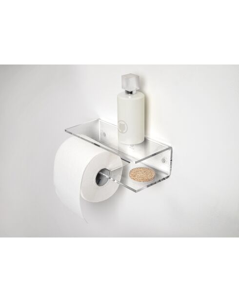 Portarrollos de papel higiénico transparente Calipso