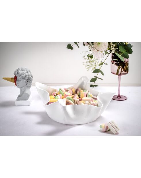 Centre De Table Grands Drapés Blancs