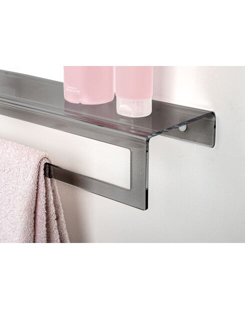Porte - serviettes clio grand fumé - 30x79x11 cm
