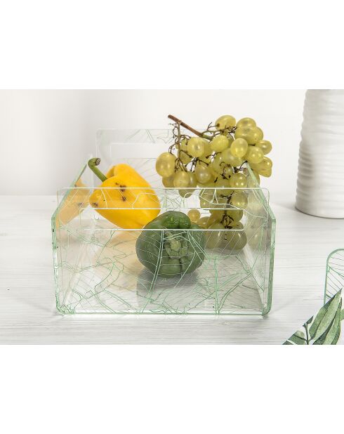 Panier De Fruits Étiquette Vert Naturel