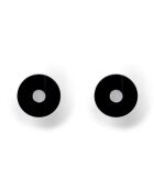 Set de 2 soportes de pared negros Calipso