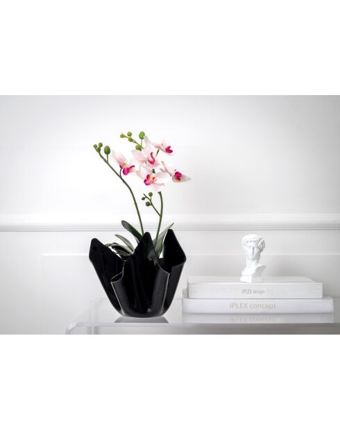 Vase Slim Black Drapeaux