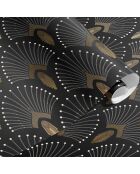 Papier Peint 1925 Gris foncé Anthracite Doré - 53x1000 cm