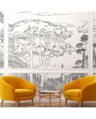 FresqueToscane Line Encre de Chine - 150x305 cm