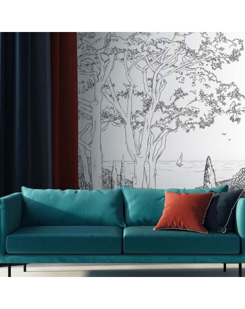 FresqueToscane Line Encre de Chine - 150x305 cm