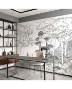 FresqueToscane Line Encre de Chine - 150x305 cm