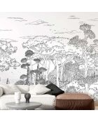 FresqueToscane Line Encre de Chine - 150x305 cm