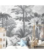 Fresque Palmeraie Greyness - 150x305 cm