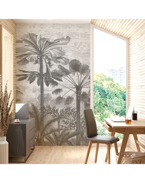 Fresque Palmeraie Greyness - 150x305 cm